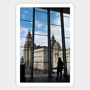 A view from Liverpool art gallery Sticker